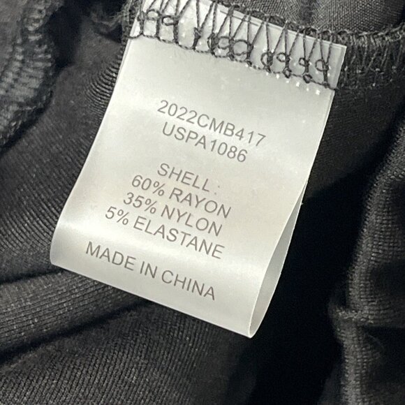 Universal Standard Stephanie Wide Leg Ponte Womens XS 10-12 Black Snap Leg Hem - Picture 8 of 9